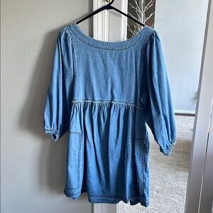 Free Poeple Get Obsessed Denim Mini Dress
